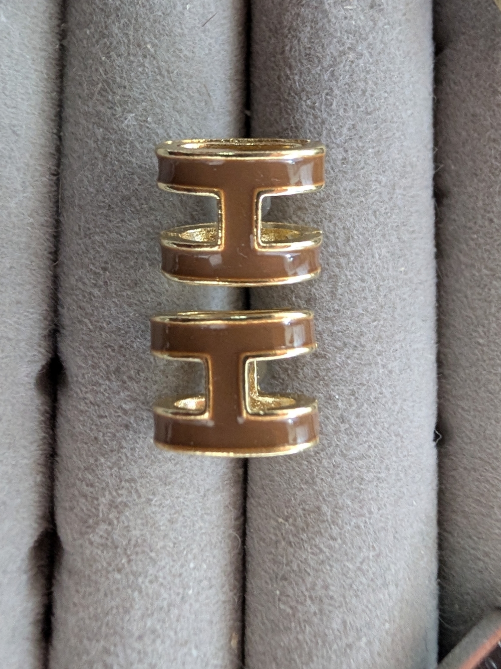 Brown Gold Earrings